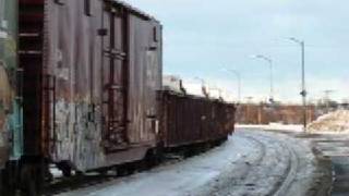 CN NBEC 597 shunding in bathurst  Jan 4 2009