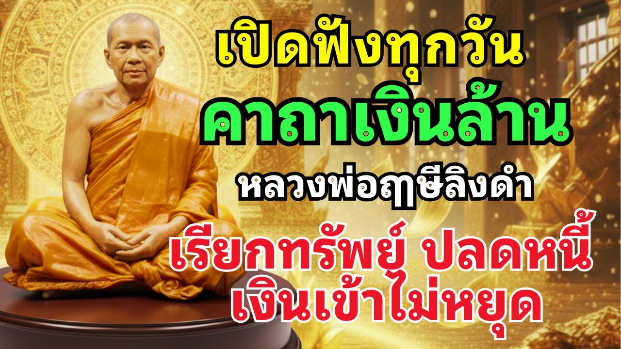 เปิดฟังทุกวัน คาถาเงินล้าน หลวงพ่อฤๅษีลิงดำ เรียกทรัพย์ ปลดหนี้ เงินเข้าไม่หยุด