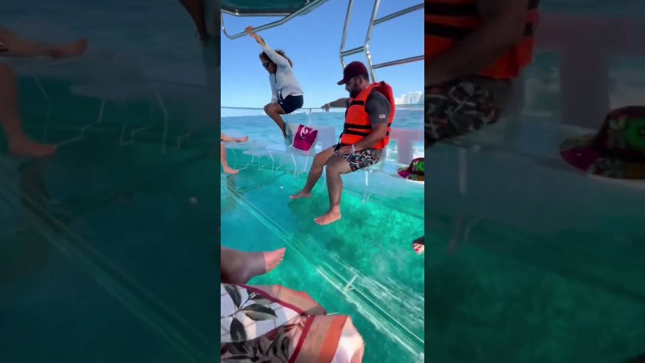 WOW a Glass Bottom Boat ⛵️ 🏝️