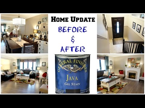 Home Update Before and After - Gel Staining Wood