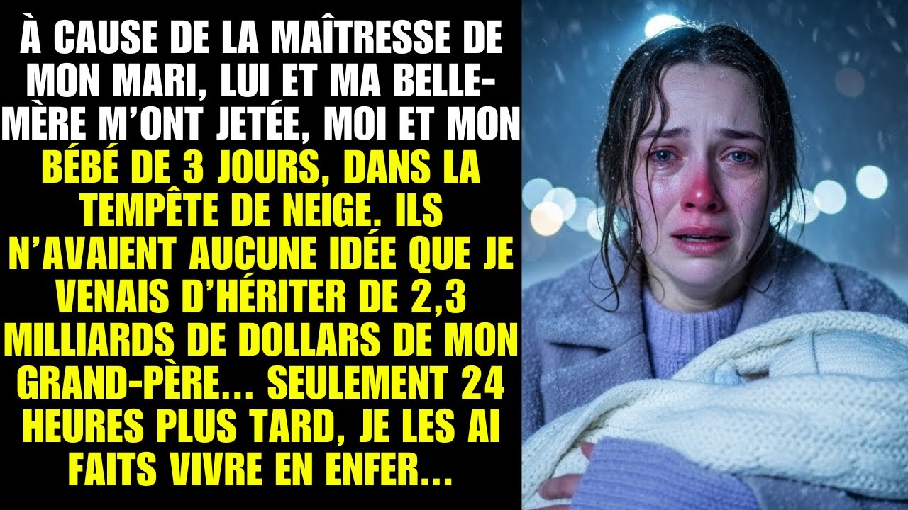 À CAUSE DE LA MAÎTRESSE DE MON MARI, LUI ET MA BELLE-MÈRE M’ONT JETÉE