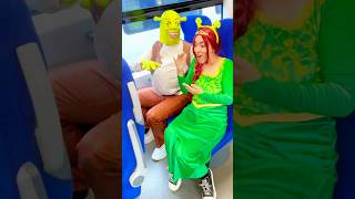 Shrek and Fiona were talking on the subway but…🤔 #pranks #shorts #humor #cosplay #comedy #funny