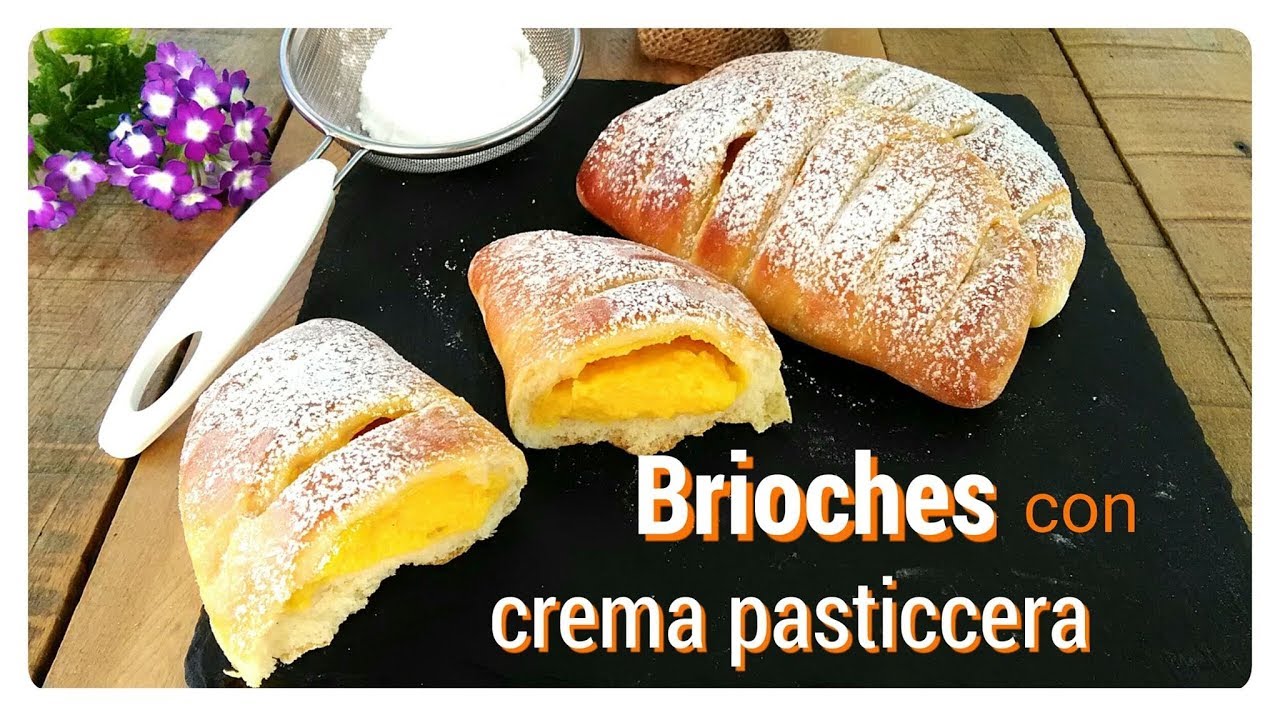 Brioches con crema pasticcera