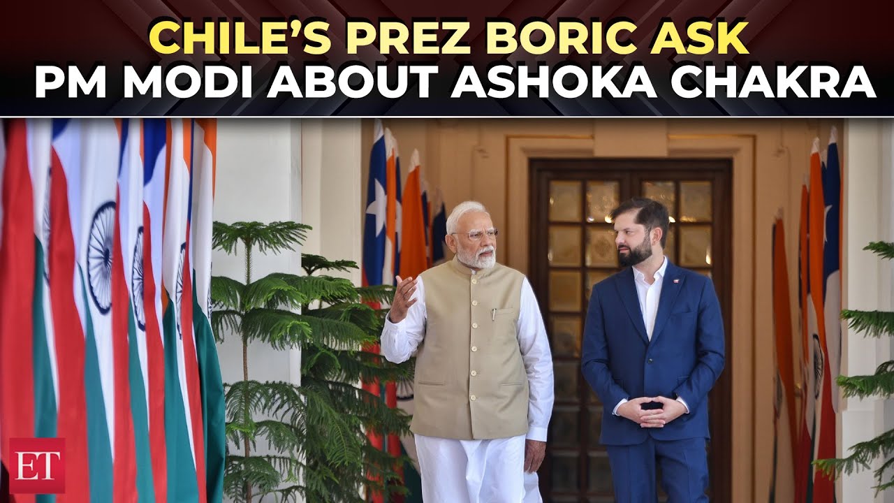 Chile’s President Gabriel Boric asks PM Modi about Indian Flag’s Ashoka Chakra; video goes viral
