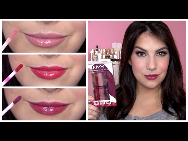 Nyx Pure Decadence Butter Gloss Set Review - Youtube