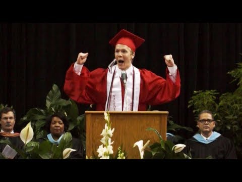 Batman Graduation Speech | DOING PUSHUPS ON THE GRADUATION STAGE!! | The University of Texas