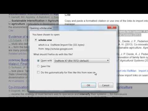 How To Export RIS From Google Scholar Using EndNote