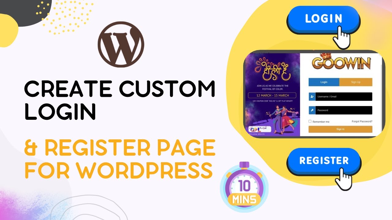 Create Custom Signup and Login Page in Wordpress Ft.Login/Signup Popup Plugin