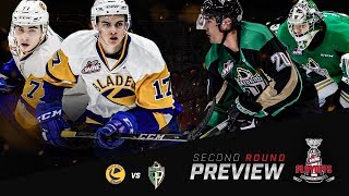 The saskatoon blades will face prince albert raiders in second round
of 2019 whl playoffs. for full preview and series schedule:
http://whl.ca/vi...