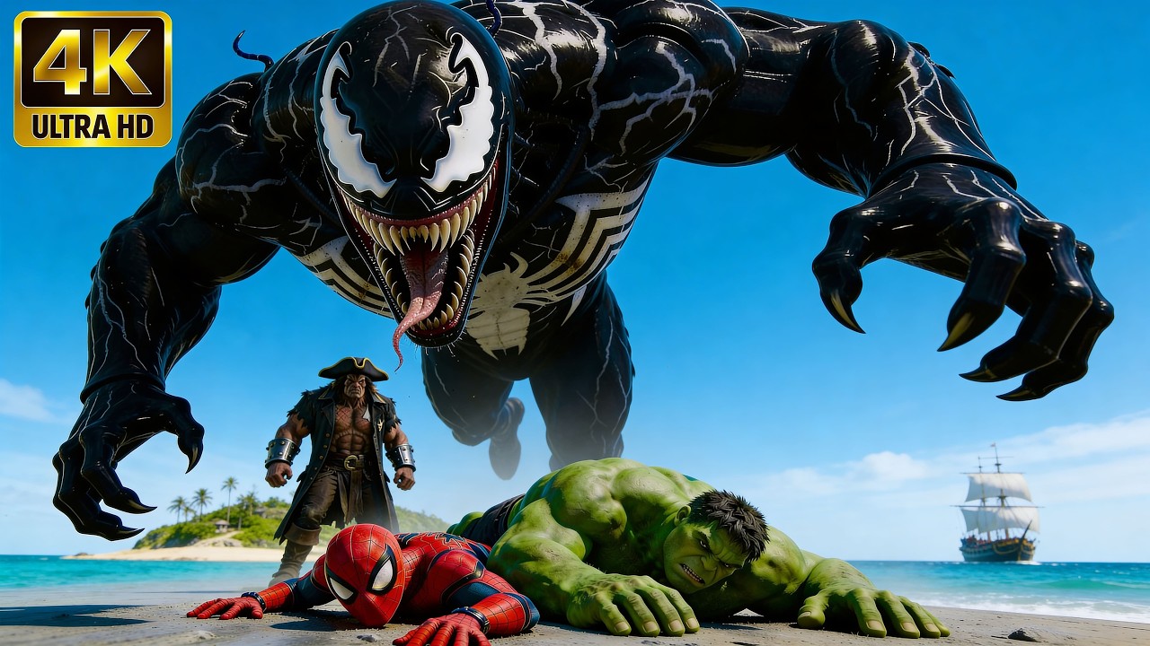 Spiderman vs Venom & Pirate Army: The Rescue of Hulk | Unexpected Team-Up | AI Superhero Movie