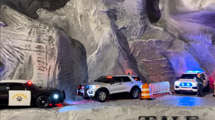 Greenlight custom police cars with working LED lights 1/64 scale ￼