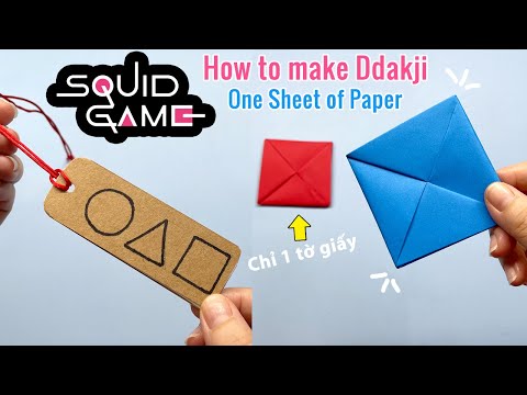 Video Cách làm Trò chơi đập giấy Ddakji trong Squid Game |... - youtube