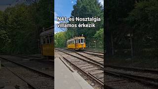 N41-es nosztalgia villamos érkezik a Kamaraerdei ifjúsági parkhoz #bkv #bkk #villamos #tram #travel