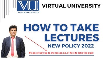 How to Take Lectures at Virtual University | VU Lectures Attendance