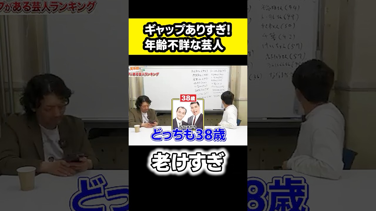 見た目とギャップある年齢不詳芸人