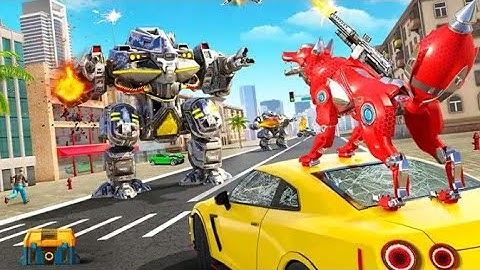 Wild Fox Transform || Bike Robot Shooting - Robot Games || Robot Car Game 2021 - Android Gameplay