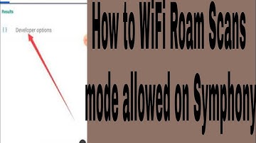 How to WiFi Roam Scans mode allowed on Symphony