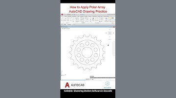 How to Apply Polar Array - AutoCAD Drawing Practice #AutoCADDrawingPractice #autocadpolararray