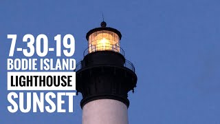 Bodie Island lighthouse and Bonner Bridge Sunset - OBX - Outerbanks - 7-30-19