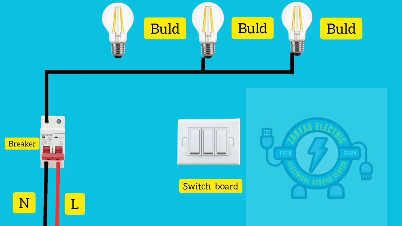 Complete 3 Bulb Wiring Setup Step by Step | Electrical Tips | Zaryab Electric 