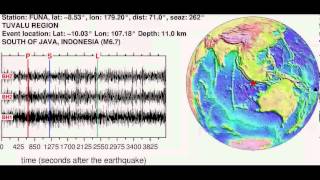 Earthquake in SOUTH OF JAVA, INDONESIA (M6.70): 2013/6/13 16:47:23 GMT