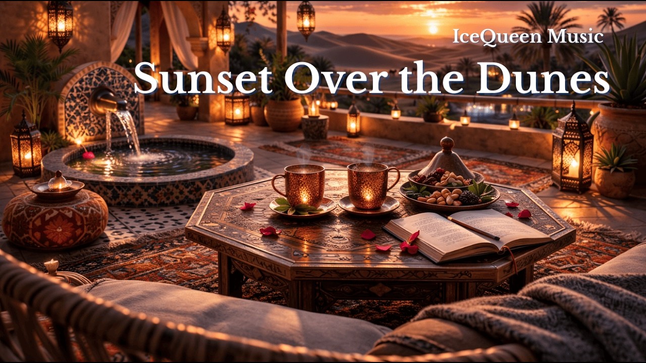 “Desert Riad” 🕌 Moroccan Terrace Ambience: Sunset Over the Dunes • Lantern Glow •  Soft Music