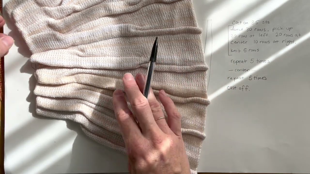 Translate flat pattern and fabric swatch to knitting pattern