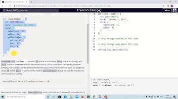 Tutorial 14 - modify an object nested within an object - freecodecamp