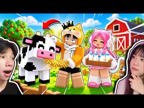 Getting Rich with a Dairy Farm with My Girlfriend 🤑 Ngao and Kemy My Moo Farm Roblox 🐮