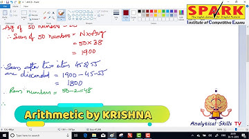 Averages || Question 9|| spark institute || easy analytical skills || Descriptive || Krishna sir||
