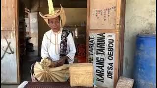 bapak Jonas mooy tokoh adat desa oebou Rote barat daya.alunan sasando dan syair .aku cinta Rote