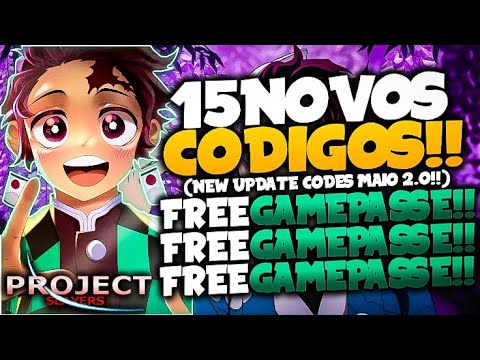 CORRE!!* 15 NOVOS *EXCLUSIVOS* CODES SECRETOS no PROJECT SLAYER!(project  slayer update 2) - ROBLOX 