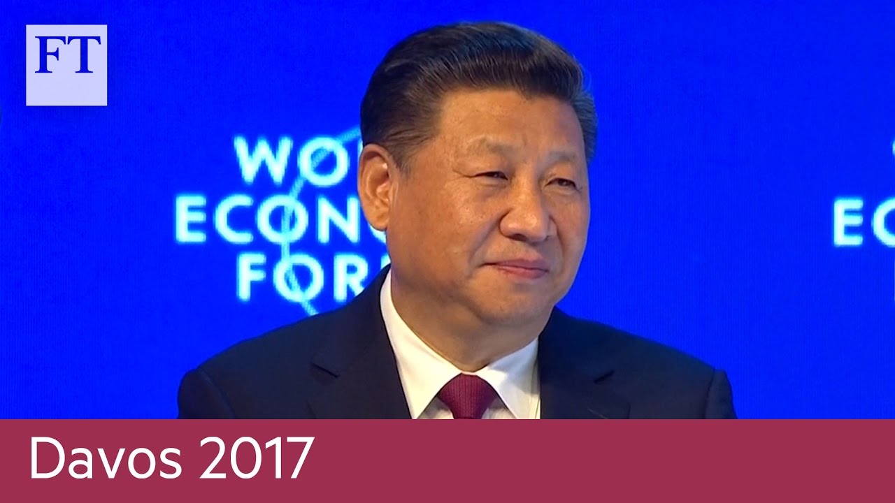 Film backdrop image for Xi Jinping's symbolic Davos speech (2017)