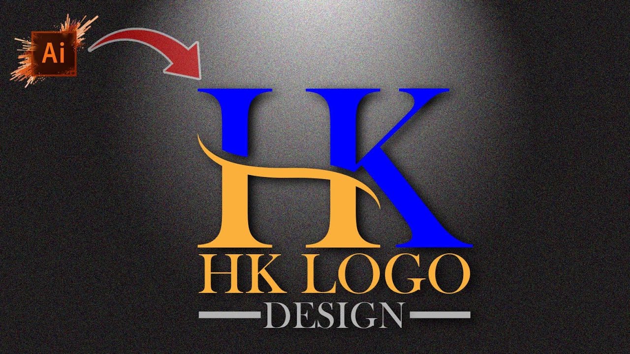 Create HK Logo Design in Adobe Illustrator 
