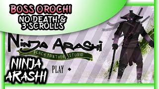 Ninja Arashi Stage 46 Boss Orochi No Death & 3 Scrolls