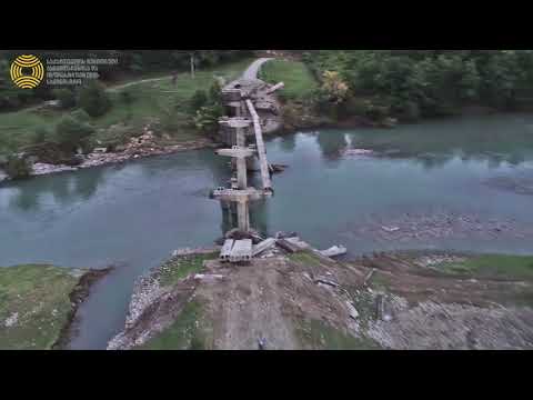 ლეძაძამე-კვაუთის დამაკავშირებელ გზაზე დროებითი ხიდის მოწყობის სამუშაოები დასრულდა