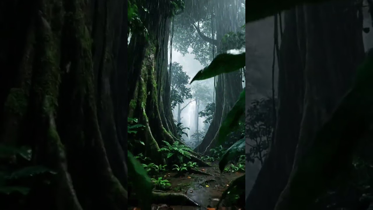 Heavy Rain & Thunder for Sleeping | ASMR | 8 Hours