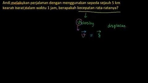 Menghitung kecepatan rata-rata