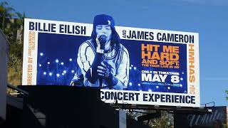 Billie Eilish &.Gucci Billboards Sunset Blvd Los Angeles California April 22, 2026 Earth Day