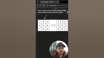 Rotate Image | Leetcode 48 | Hindi Solution