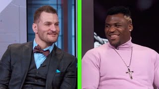 Stipe Miocic and Francis Ngannou being nice to each other for one minute