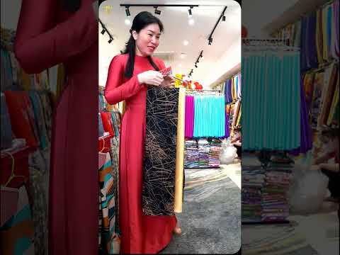 Video Vải Áo Dài Cẩm Tú live vải áo dài tết đẹp - youtube