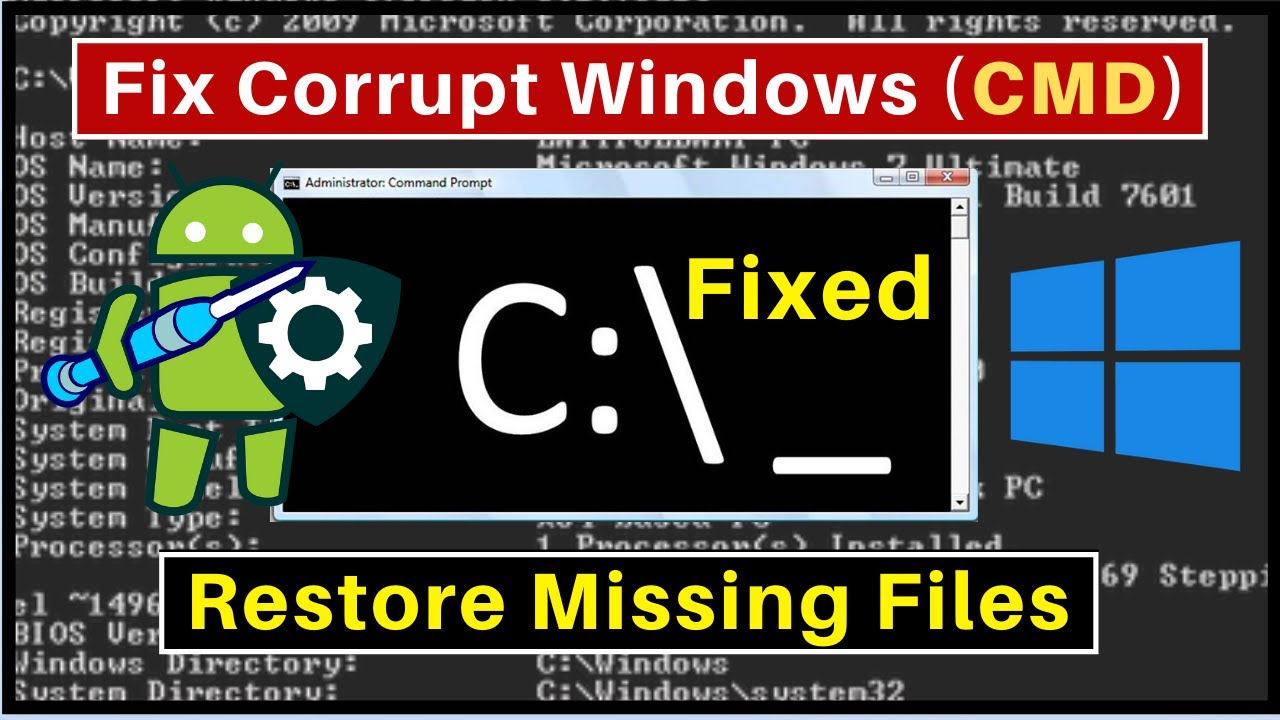 File corrupted virus. Windows resource Protection.