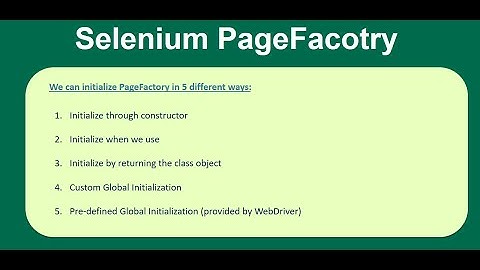Selenium Page Factory
