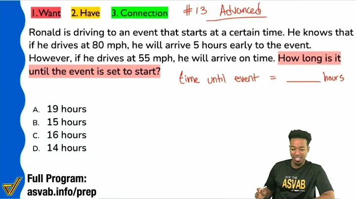 ASVAB Arithmetic Reasoning - How to Solve Distance Rate Time Word Problems (Free Class Answer)