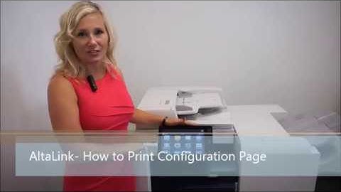 AltaLink - How to Print Configuration Page