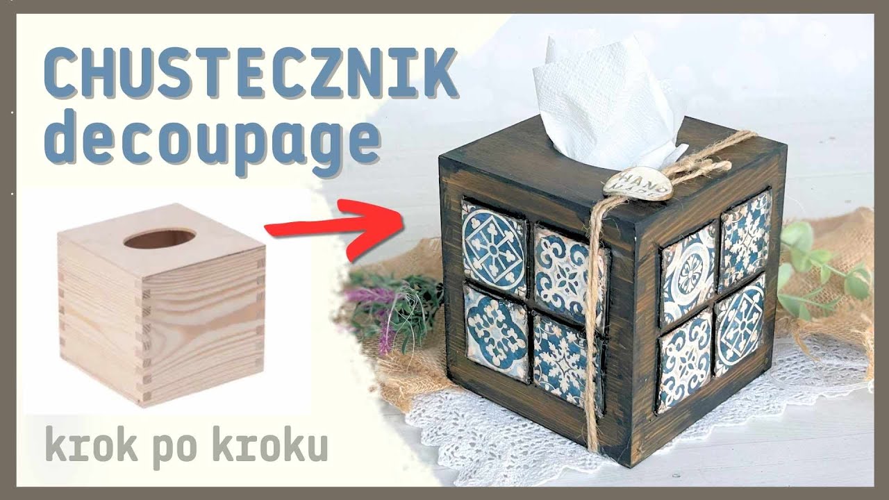 CHUSTECZNIK decoupage z kafelkami No. 1031