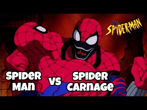 Spider-Man vs Spider Carnage (First Encounter) | Spider-Man: The Animated Series (HD)