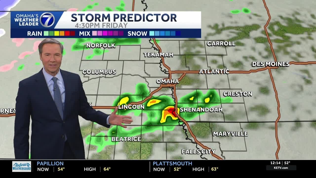 Storm chances ahead around the Omaha area