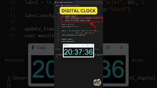 Python Tkinter Digital Clock ⏱️🔥 | Python Mini Project Series - 42nd Project